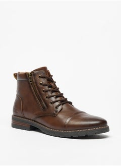 Buy Men's Textured Chukka Boots with Zip Closure in Saudi Arabia