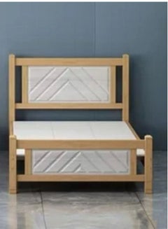 Buy Modern Wooden Bed Single Size 90x190 With Premium Orthopedic Medical Mattress in UAE