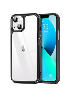 Buy iPhone 13 Mini Case Clear Cover Ultra Thin Silicone Shockproof Hard Back Cases Transparent Protective Slim Phone Case for Apple iPhone 13 Mini 5.4 inch - Black in Saudi Arabia