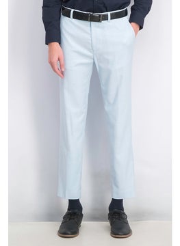 اشتري Men Regular Fit Heather Chino Pants, Light Blue في السعودية