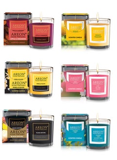 Buy Pack of 12 Areon Scanted Candle 6 Unique Fragrances in Saudi Arabia