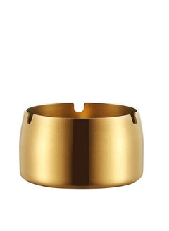 Buy Stainless Steel Round High Temperature Drop Resistant Ashtray (Gold) in UAE