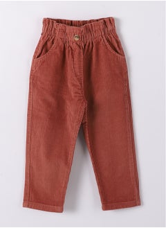 Buy Elastic Waist Baby Girl Velvet Trousers in Egypt