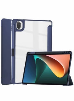 Buy Case for Xiaomi Mi Pad 5 /for Pro case 11 inch Tablet Cover with Pencil Holder Auto Wake/Sleep Trifold Stand Smart Transparent Back Shell in UAE