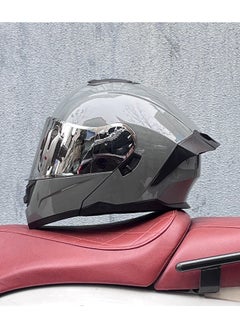 اشتري New Double Mirror Helmet Semi Full Cover Four Seasons Motorcycle Helmet في السعودية