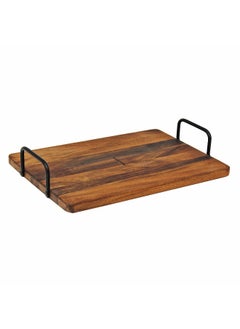 اشتري Modern Walnut Wooden Serving Display Tray  Brown في الامارات