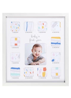 اشتري Baby'S First Year Photo Frame With Milestone Stickers 12'' X 13.25'' في السعودية