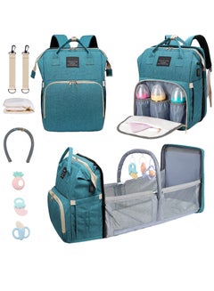 Buy Diaper Bag Backpack,7 in 1 Travel Diaper Bag,Mommy Bag With USB Charging Port (Green) in Saudi Arabia