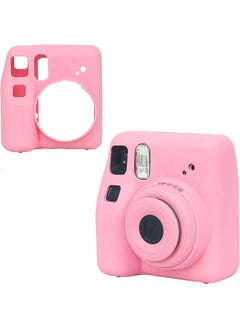 Buy Silicone Case for Fujifilm Instax Mini SE Instant Camera Case |Soft Protective Camera Cover with Adjustable Shoulder Strap - Pink in UAE