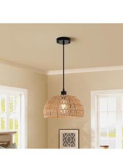 Buy Rattan Light Fixtures Ceiling Mount Boho Ceiling Light Fixture With Dimmable Led Bulb Mini Hand Woven Rattan Chandelier Light Fixtures Ceiling For Bedroom Kitchen Entryway Living Room Hallway in Saudi Arabia