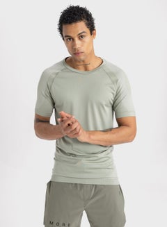 Buy Defactofit Slim Fit Crew Neck T-Shirt in UAE
