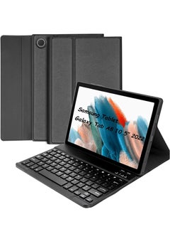 اشتري Keyboard Case for Samsung Galaxy Tab A8 10.5 inch - Smart Wireless BT Detachable Waterproof Magnetic Folio Stand Tablet Keyboard Cover - Slim Protective Leather Keyboard Case for Galaxy Tab A8 Black في الامارات