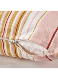 Buy Cushion Cover, Pink Multicolour/Striped, 50X50 Cm in Saudi Arabia