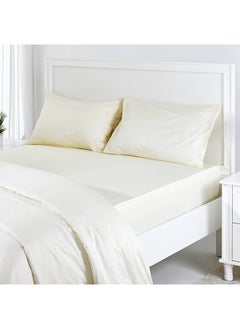 اشتري Emily King-Sized Fitted Sheet, Cream - 180x200 cm في الامارات