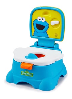 اشتري Cookie Monster Terrific 3-In-1 Potty Training Chair, Toilet Seat Trainer, And Step Stool, Easy Clean, Pretend Flush Handle, Gender Neutral في الامارات