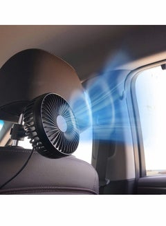 اشتري Cooling Car Fan, Baby Pet Car Seat Rear Seat Headrest Window fan, USB Plug for Car/Vehicle في الامارات