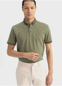 اشتري Slim Fit Polo Neck Short Sleeve T-Shirt في الامارات