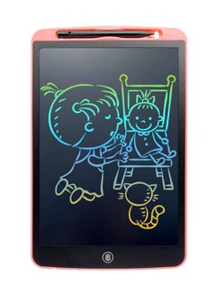 Buy 12 Inch LCD Writing Tablet Doodle Pad Portable Electronic Writer Environmental Writing and Drawing Memo Board Pink in UAE