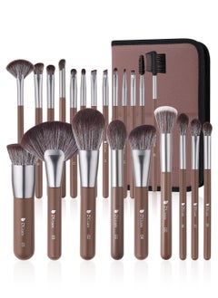 Buy DUcare Makeup Brushes Professional with Bag 22Pcs Makeup Brush Set Premium Synthetic Kabuki Foundation Blending Brush Face Powder Blush Concealers Eye Shadows with Case in UAE