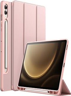 Buy Dl3 Mobilak Smart Case for Samsung Galaxy Tab S8 2022/Tab S7 2020 11 Inch (Model SM-X700/X706/T870/T875) with Pencil Holder, Soft TPU Smart Stand Back Cover Auto Wake/Sleep Feature (Rose Gold) in Egypt