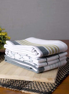 اشتري 3-Piece Multi Purpose Fabric Highly Absorbent Quick Dry Kitchen For Every Day Cleaning Towel Set 45x70 cm في الامارات