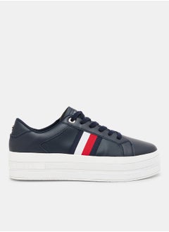 اشتري Logo Leather Platform Sneakers في الامارات