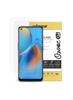 Buy Tempered Glass for OPPO A74 LTE Screen Protector HD Full Coverage - Pack of Two - Clear in UAE