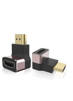 Buy 2 Pack HDMI Cable Adapter, 90 Degree Adapter, HDMI Male to HDMI Female Adapter, Suitable for PC, Laptop, Projector, Monitor, TV, PS5 in UAE