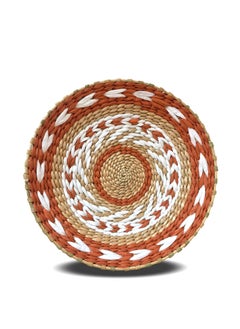 اشتري Woven Wall Basket Decor Special Woven Bowls Trays Set Indoor Hanging Baskets for Table and Wall Rustic Durable Natural Handmade Boho Decorations في الامارات