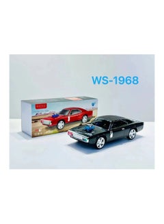 Buy WS-1968 Dodge Challenger Car Shaped Wireless Bluetooth Speaker with TF USB FM Handsfree TWS LED Display LED Light in Saudi Arabia