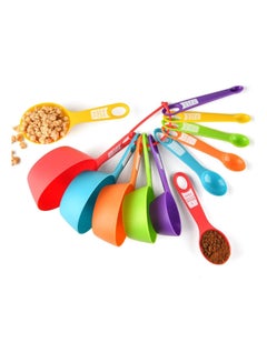 Buy Set of 12 Piece Plastic Measuring Cups and Measuring Spoons  Multicolor in UAE