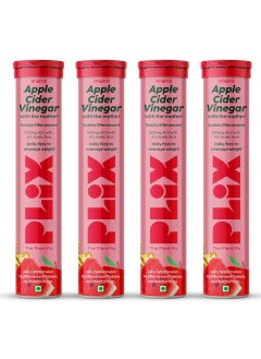 Buy PLIX The Plant Fix Apple Cider Vinegar Effervescent Tablet with Mother - Juicy Watermelon - Pack of 4 in UAE