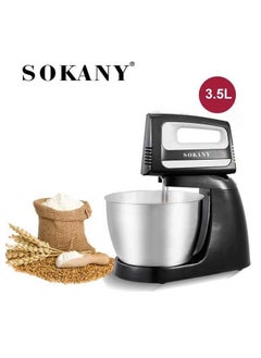 Buy Stand Mixer with 3.5L Bowl, 6-Speed Electric Mixer with Dough Hook, Whisk & Flat Beater, Perfect for Baking, Mixing, and Kneading in UAE