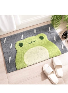 Buy Frog Bath Mat, Frog Bathroom Rug, Non-Slip,Machine Washable,Absorbent Frog Rug,Anti Slip Green Shower Rug for Bathtub, Shower and Bath Room(24"x16") in UAE