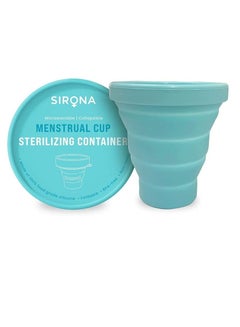 Buy Sirona Collapsible Silicone Holder - Sterilizing Container Storage for Menstrual Cup - 1 Unit | Kills 99% Of Germs | Menstrual Cup Sterilizer in UAE