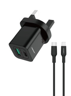 Buy Dual-port wall charger with 30-watt Apple-certified cable in Saudi Arabia