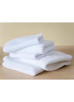 اشتري Iris (White) Premium Plain Face Towels (33x33,Set of 1 Face Towel) 100% Cotton, Highly Absorbent and Ultrasoft Quick Dry Bath Linen -600 GSM في الامارات