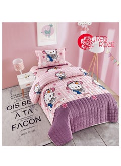 اشتري Compressed bed comforter set consisting of 3 pieces with children's drawings في السعودية