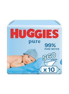 اشتري Pure  Baby Wipes  56s x 10 (560 Wipes) في الامارات