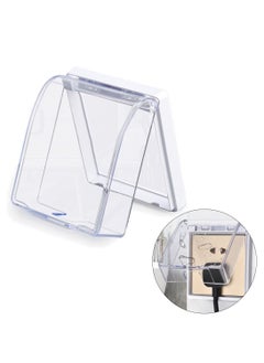 Buy Waterproof Socket Cover Splashproof and Dustproof Switch Cover Protector Adhesive Wall Electric Plug Protection Box in Saudi Arabia