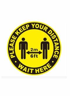 Buy Social Distancing Floor Decal Stickers, 10 PCS Floor Stickers Commercial Grade Stay 6 Feet Apart Safety Sign Marker for Social Distancing While in Line, Safety Sign Coronavirus Decal in UAE