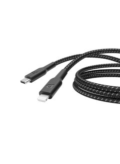 Buy USB-C To Lightning Data & Fast Charger Braided Cable 2m 60W PD,  Fast Charging Compatible with iPhone 14/14 Plus/ 14 Pro/14 Pro Max/iPhone 13/12/11/XS/Pro Max /Pro/Mini/SE/ipad 9, Black in UAE