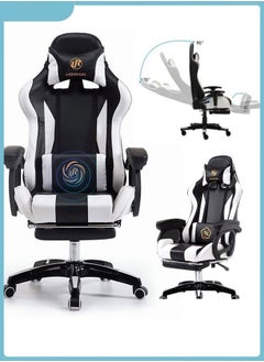 اشتري Gaming Chair High Back Computer Chair PU Leather Desk Chair PC Racing Executive Ergonomic Adjustable Swivel Work Chair with Headrest and Lumbar Support في السعودية