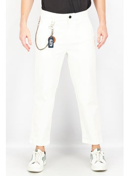 اشتري Men Von Fit Solid Stretchable Denim Jeans, White في الامارات