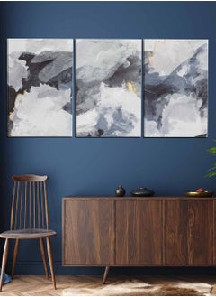 Buy Set Of 3 Framed Canvas Wall Arts Stretched Over Wooden Frame, Watercolor Drawing Paintings, For Home, Living Room, Office Decor in Saudi Arabia