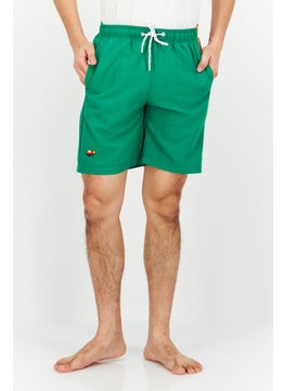 اشتري Men Brand Logo Drawstring Board Shorts, Green Combo في الامارات