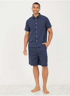 اشتري Checkered Shirt & Shorts Sleep Set في السعودية