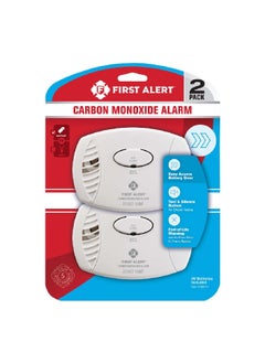 Buy 2-Piece Battery Powered Electrochemical Carbon Monoxide Detector Set White 10 x 24 x 17.6 cm 5976964 in Saudi Arabia