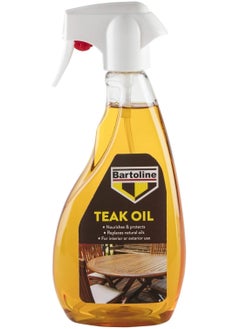 Buy Bartoline Ready to Use Teak Oil 500ml Trigger Spray - Garden Wood Sealer Furniture Gives a Natural Sheen That Lasts in UAE