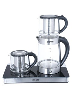 Buy Edison Tea Kettle + Glass Teapot Set, 0.8L, 2200W - Black in Saudi Arabia